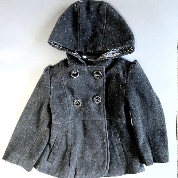 rothschild Other - Rothschild pea coat black toddler coat size 2T